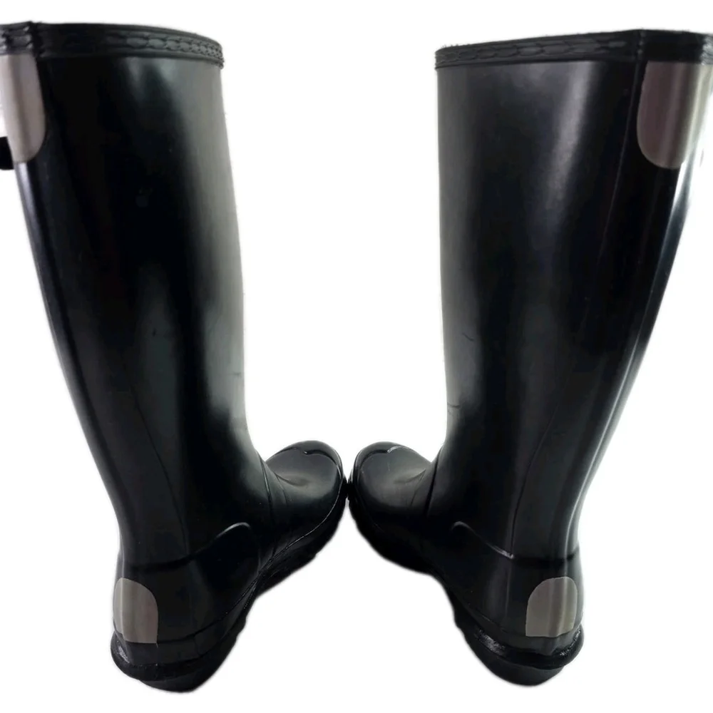 Hunter Kids First Classic Rain Boots Black Kids Unisex Size 4B/5G